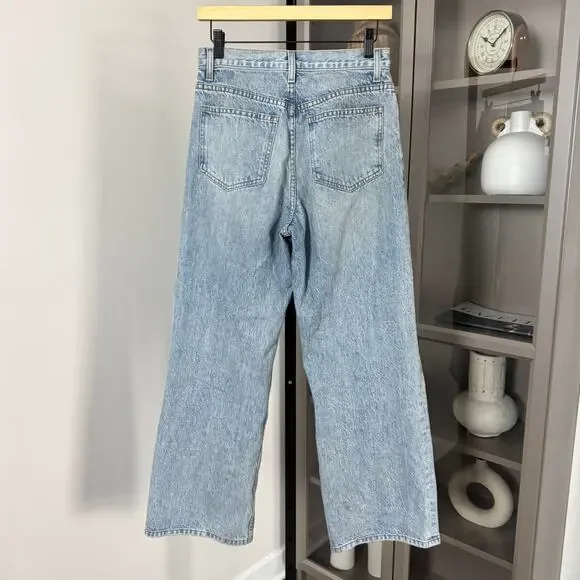 DOEN Tatum Biarritz Relaxed Fit Wide Leg Denim Jeans 27 Vintage Light Wash